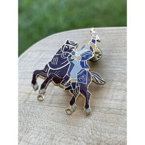 Lions Club Lapel Pin 1981 Horse 1-1/4" Vintage